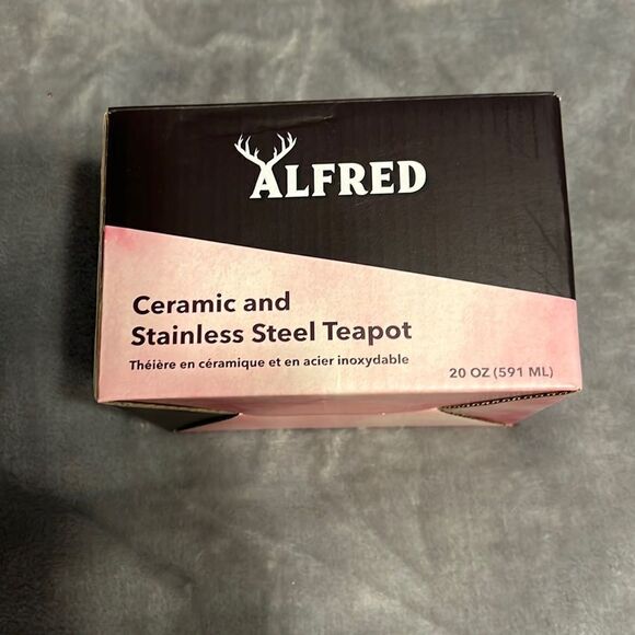 ALFRED Ceramic Stainless Steel Tea Pot - Picture 1 of 3